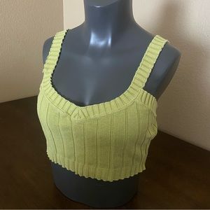knitted green top